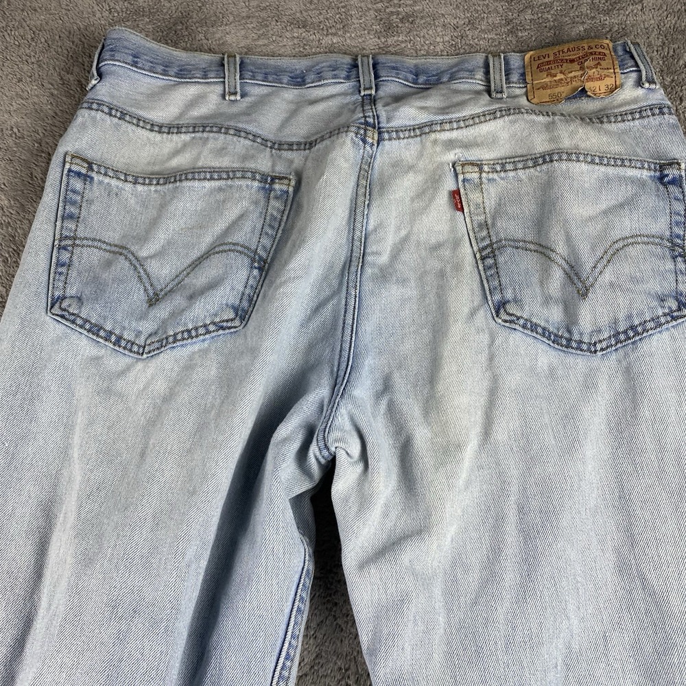 Levis‎ 550 Relaxed Fit Jeans Mens 42x28 Blue Light Wash High Rise - Picture 16 of 16